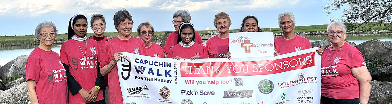 Sisters and Associates participate in the Capuchin Walk for Hunger on Milwaukee's Lakefront
