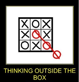 Thinking outside the box graphic