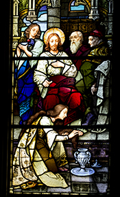 Mary Magdalene as depicted in chapel window