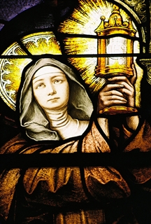 St. Clare as depicted in chapel window