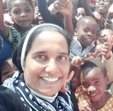 Sister in India with her students