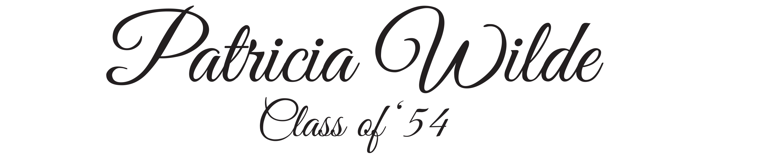 Patricia Wilde and the class of '54