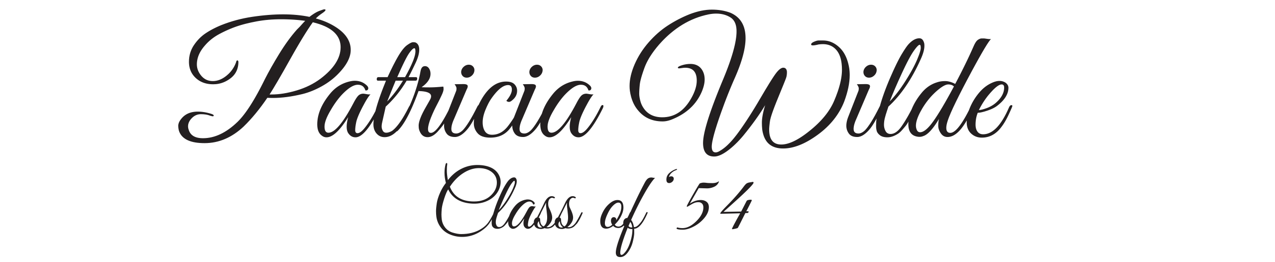 Pat Wilde and the Class of 54