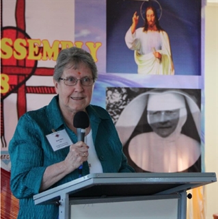 S. Mary Diez delivers the opening address for the 2018 GA. S. Mary Diez delivers the opening address for the 2018 GA.