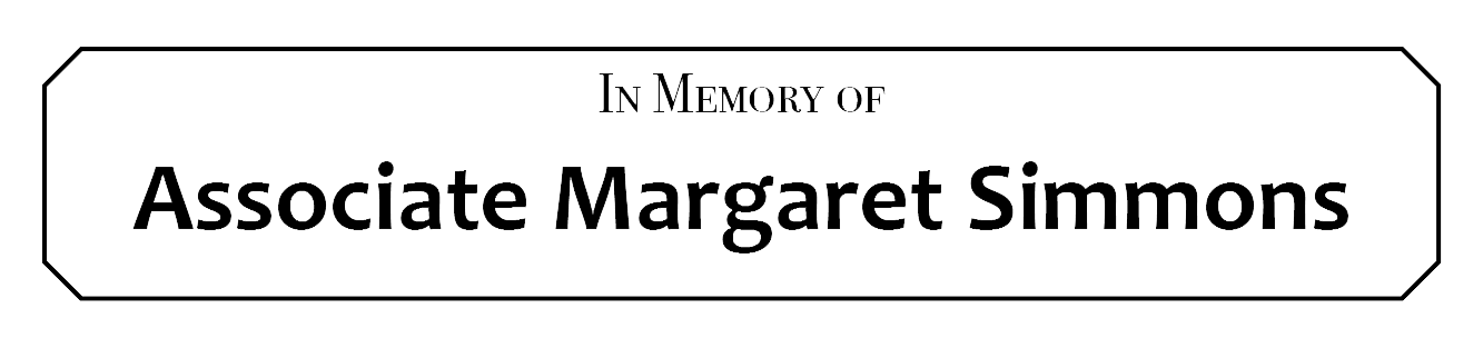 In Memory of Associate Margaret Simmons