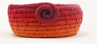 Wool coil basket by Sharon Acker