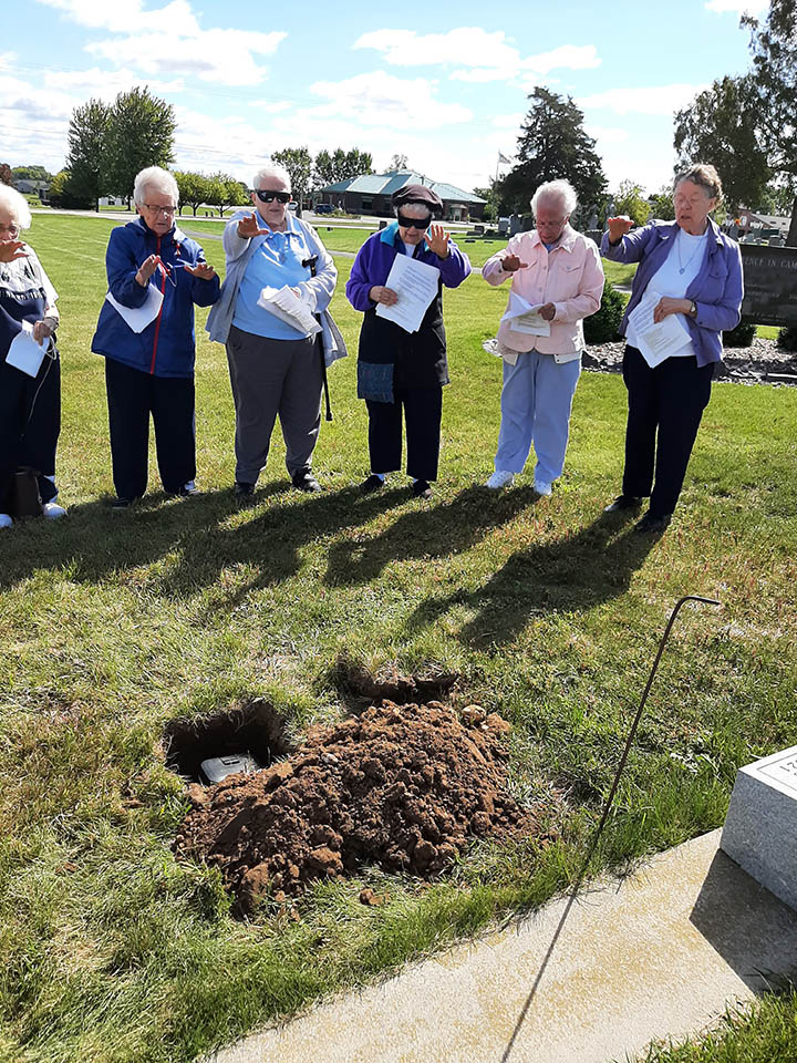 Franciscan Blessing at Burial Site