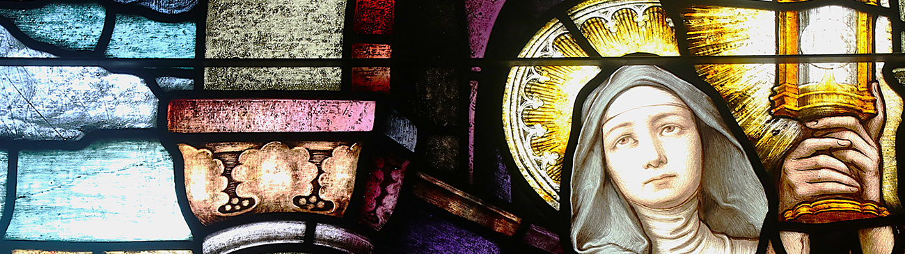 St. Clare Stained Glass Window in St. Joseph Chapel