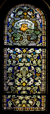 Glory to God window - St. Joseph Chapel