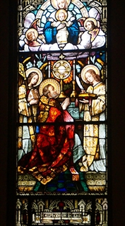 August Chapel Window Reflection