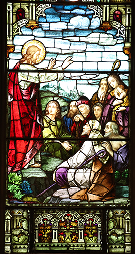 Sermon on the Mount stained glass window