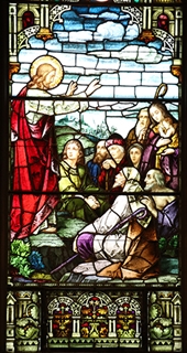 Sermon on the Mount stained glass window