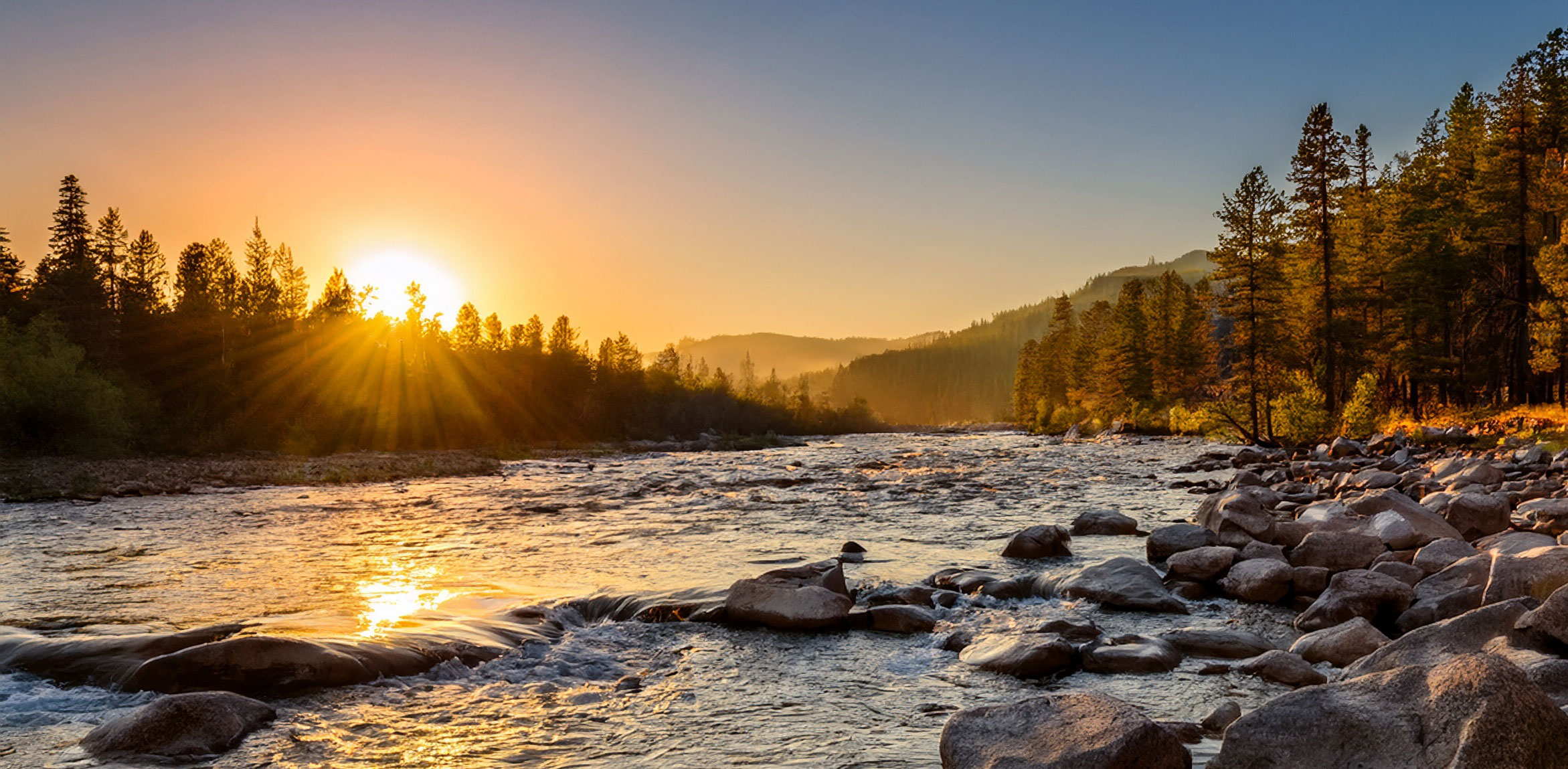 river at dawn