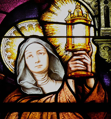 St. Clare Stained Glass Window in St. Joseph Chapel